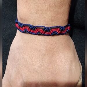 Bracelet blue & Red ajustable